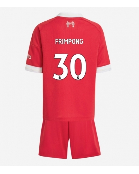 Liverpool Jeremie Frimpong #30 Maglia Gara Casa Repliche 2025-26 Bambino Maniche Corte Liverpool Jeremie Frimpong #30 Maglia Gara Casa Repliche 2025-26 Bambino Maniche Corte